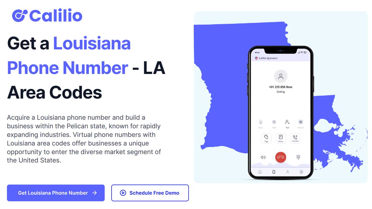 Get Louisiana Phone Numbers Local Area Codes 225, 318, 337, 504, & 985