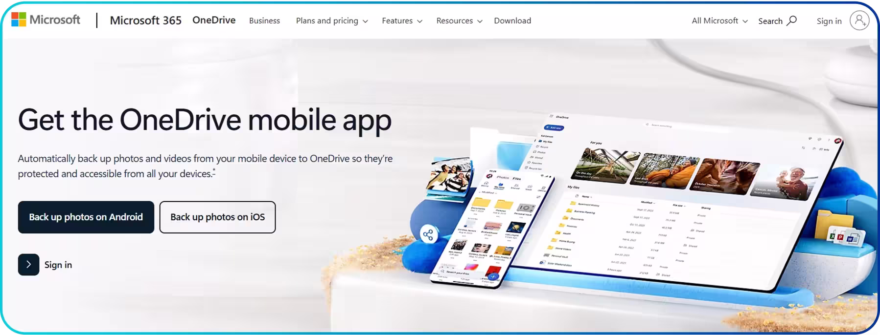 microsoft onedrive homepage