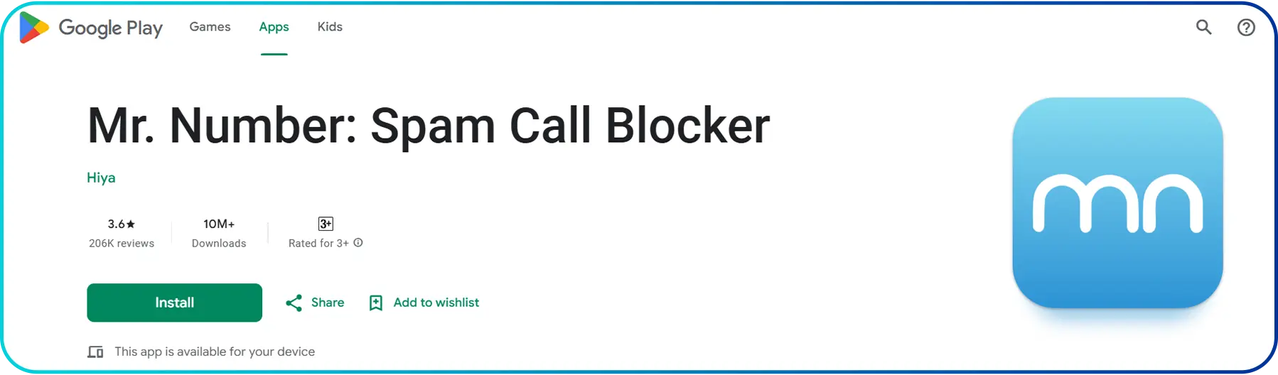 mr number blocker app for android users