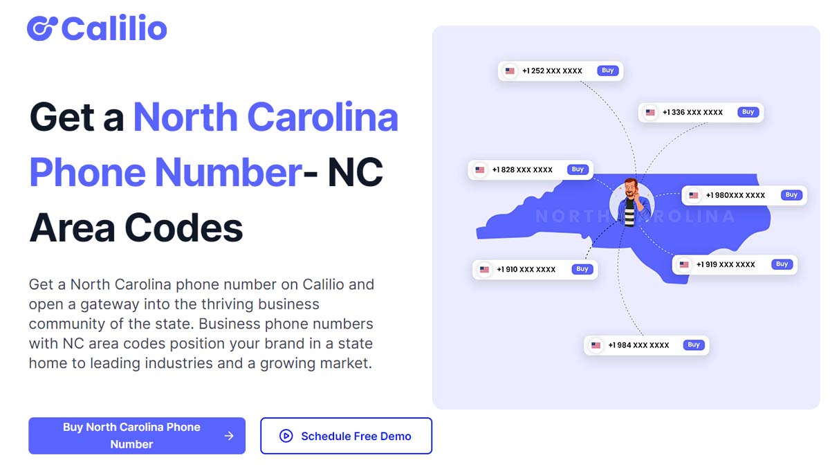 Get North Carolina Phone Numbers Local NC Area Codes
