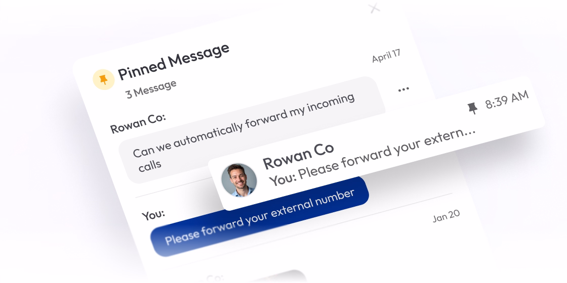 pin message interface