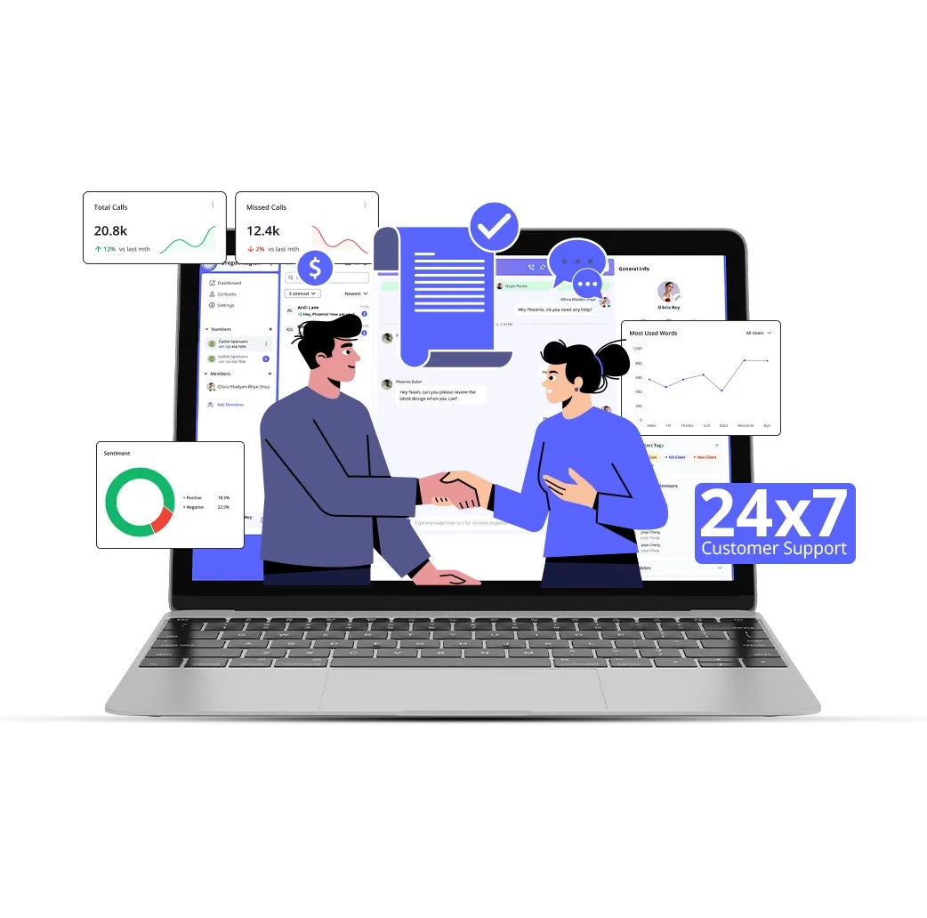 interface of calilio showing different benefits