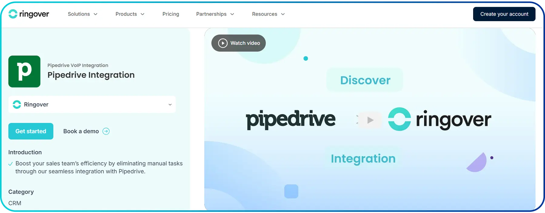 ringover pipedrive integration