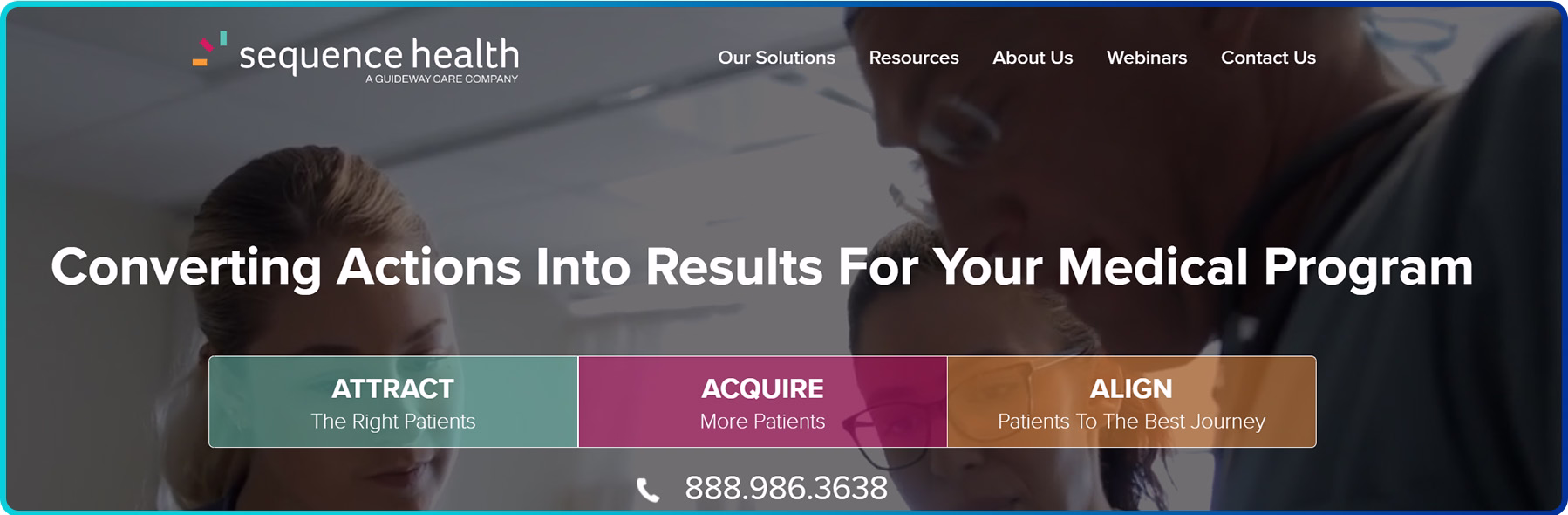 Sequence health call center homepage