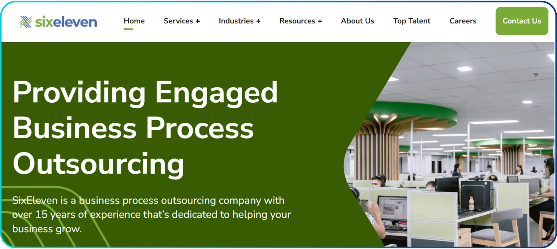 homepage image of six eleven global services