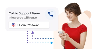 Calilio support team integrated customer service with US contact number