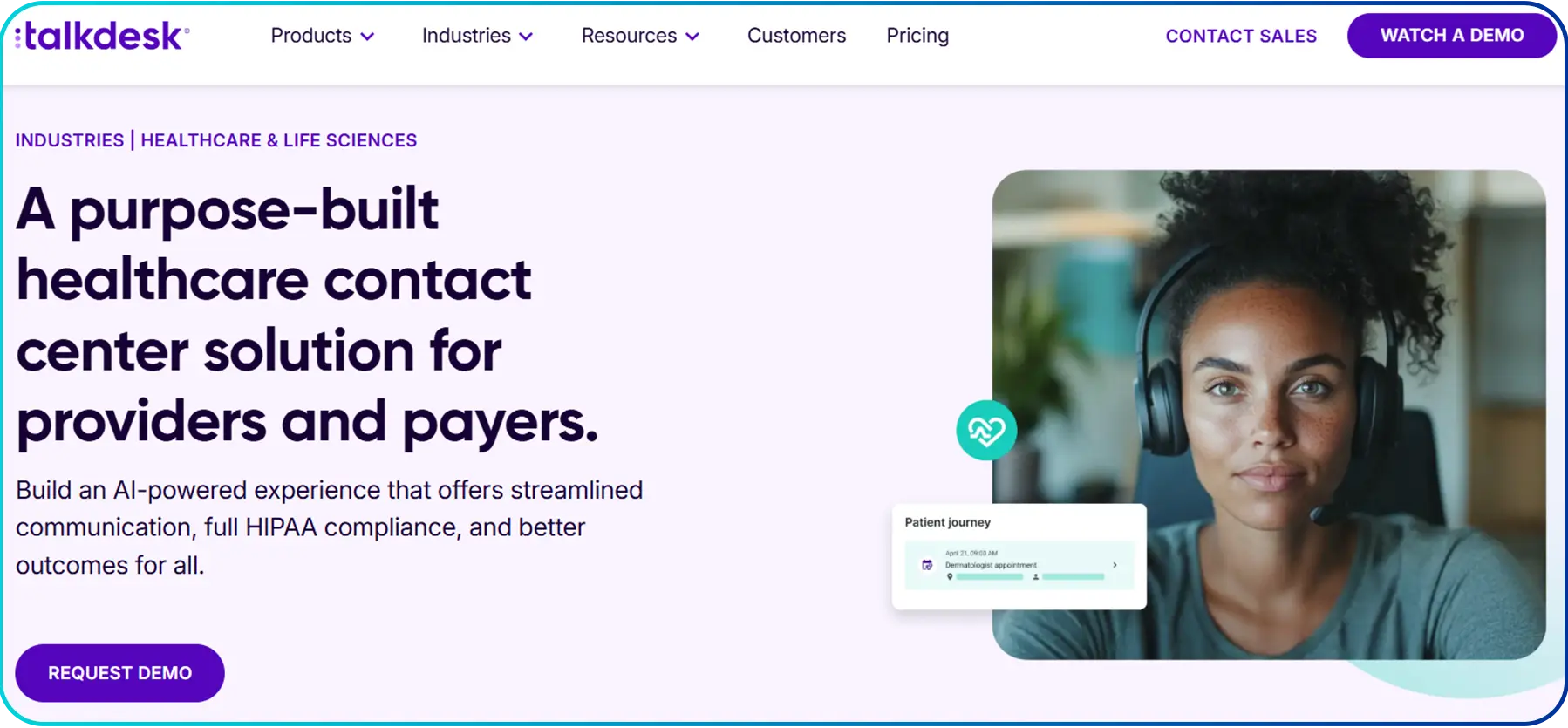 talkdesk healthcare phone system