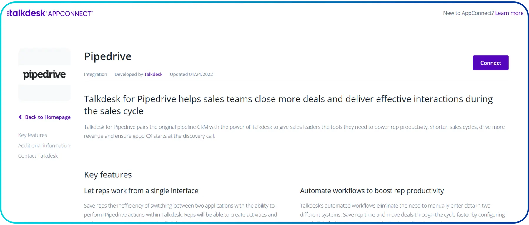 talkdesk pipedrive integration