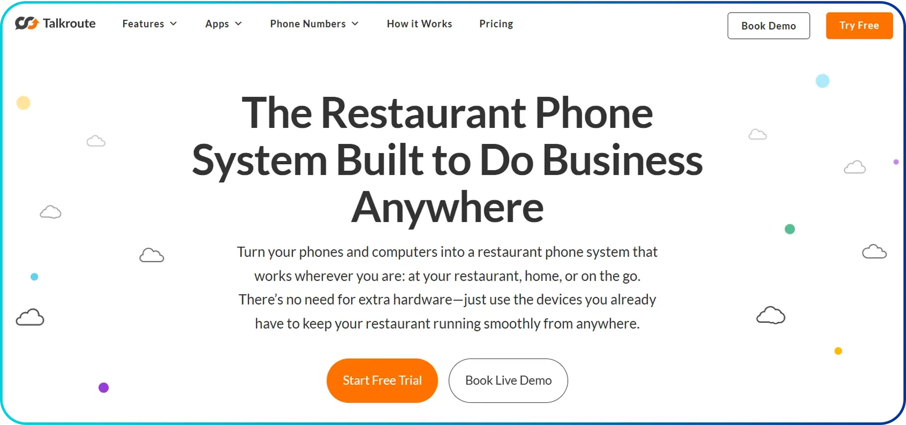 talkroute as a restaurant phone system