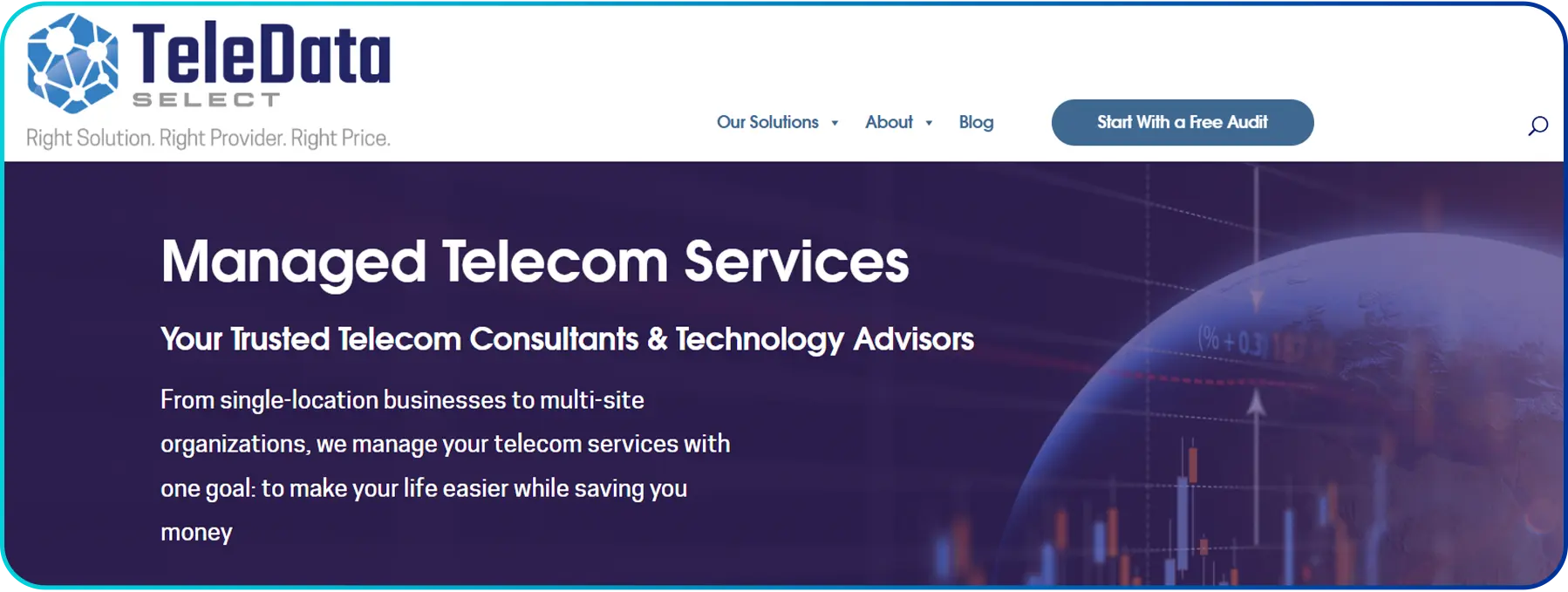 voip consulting homepage of teledata select