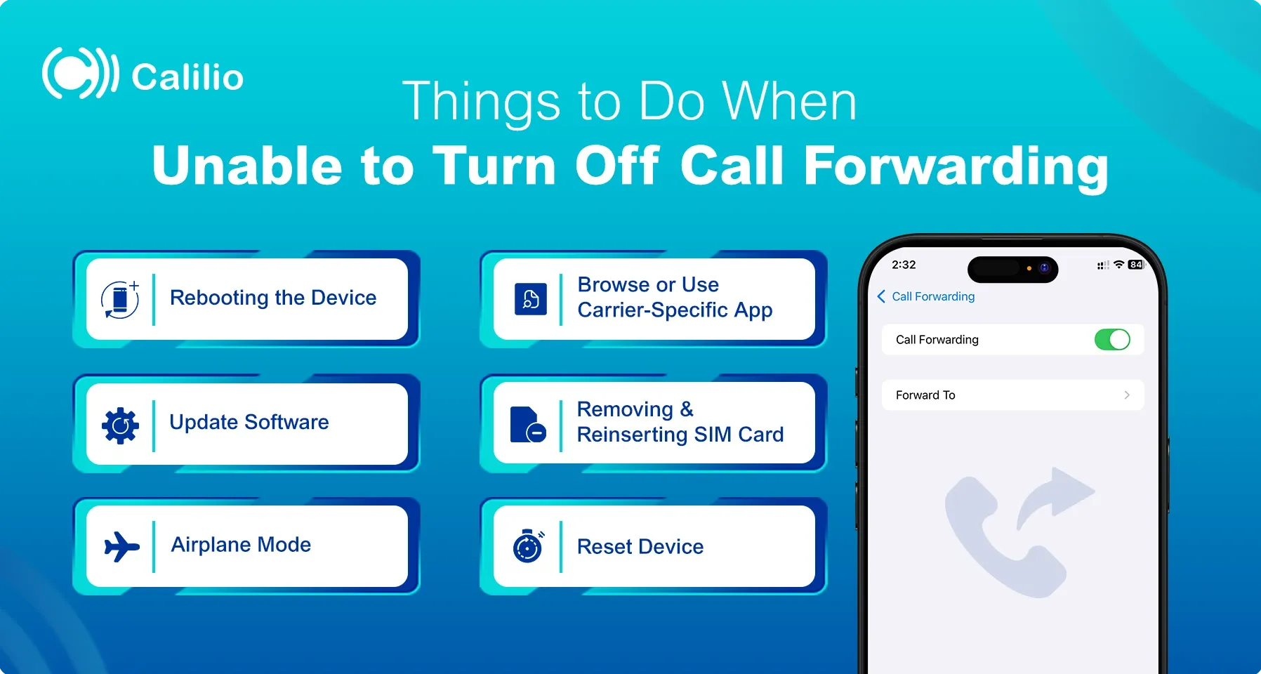 some of the things to do when unable to turn off call forwarding