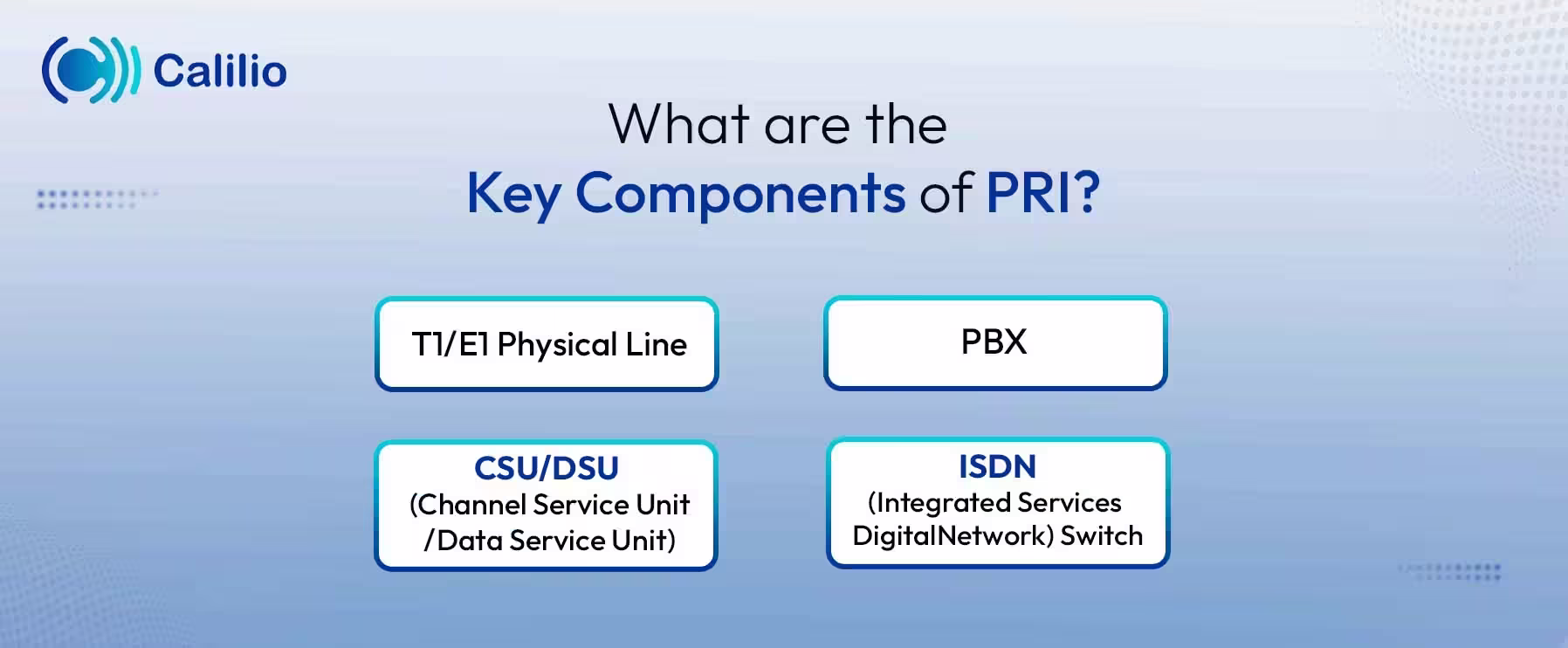 what are the main components of pri