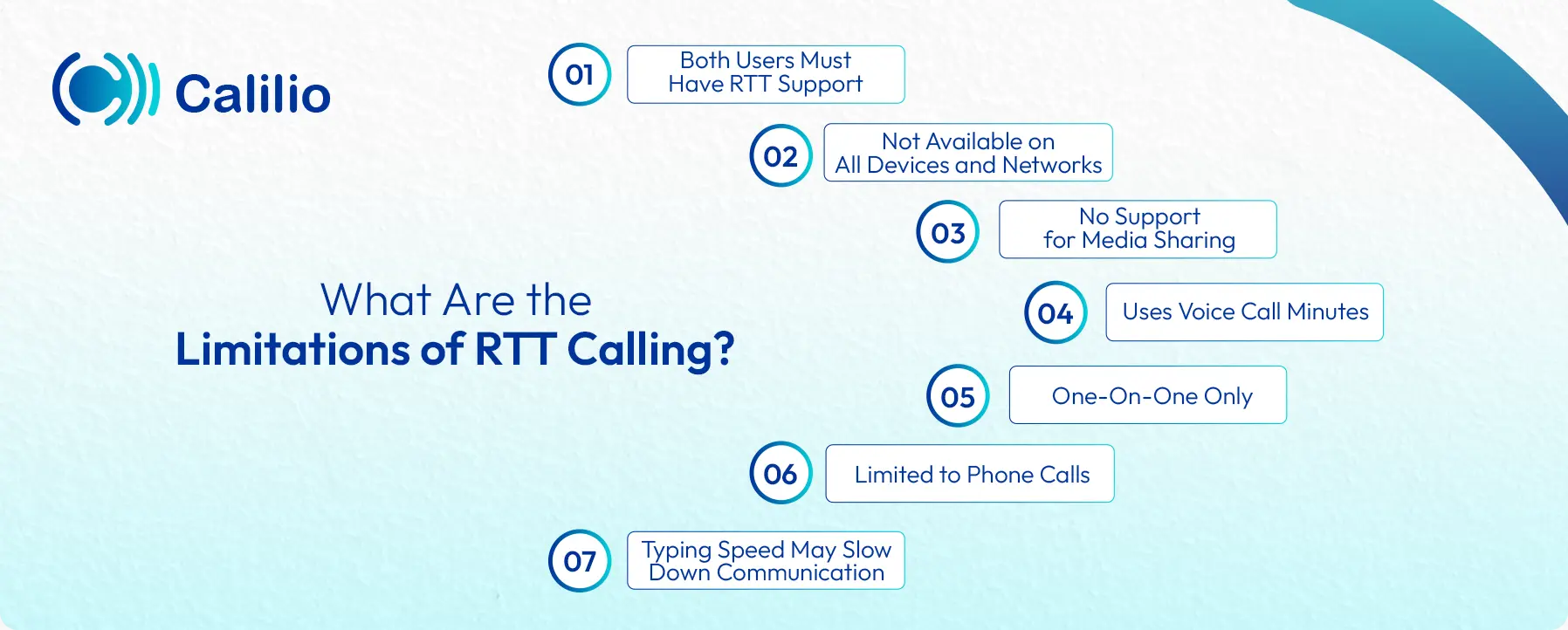 limitations of rtt calling
