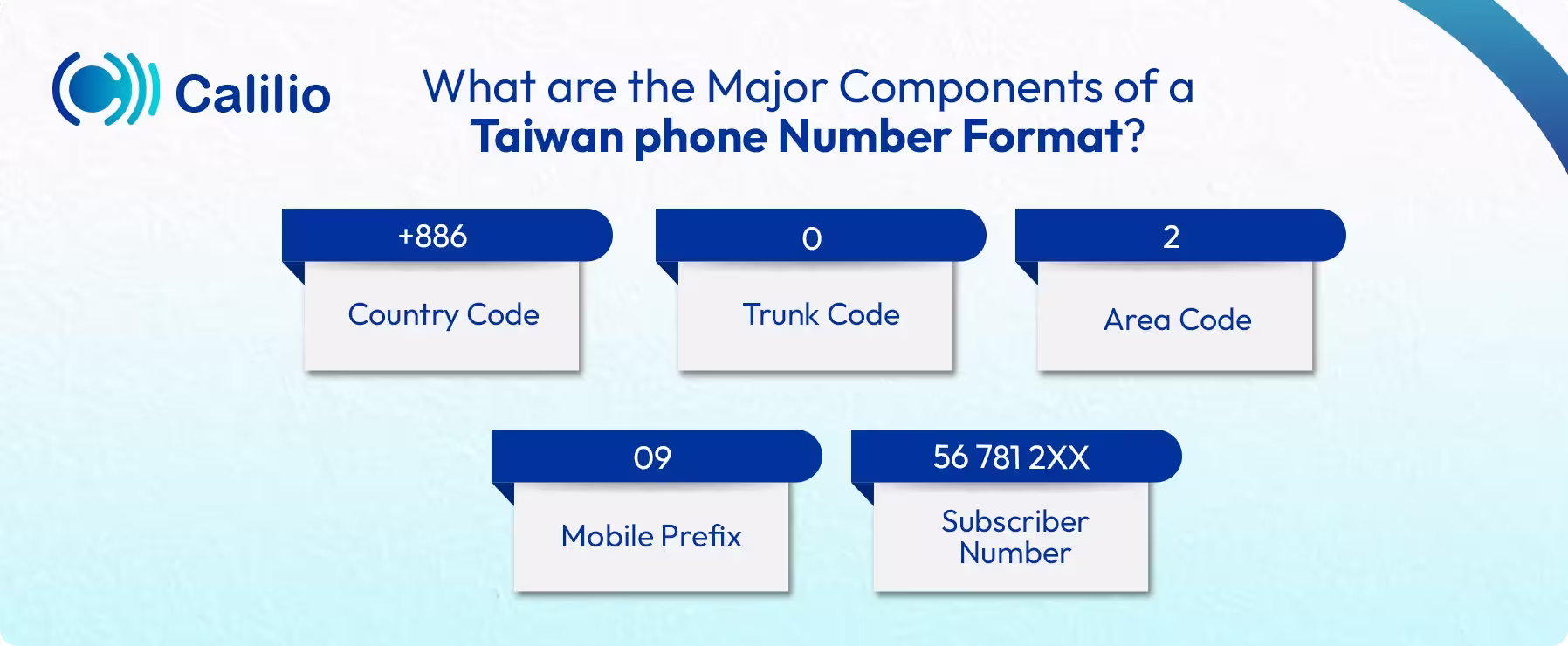 major elements of the taiwan phone number format