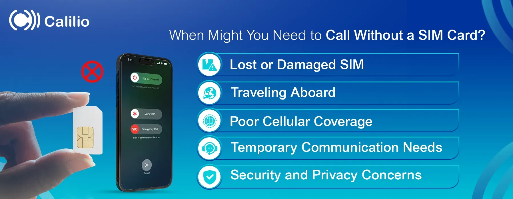 when might you need to call without a sim card