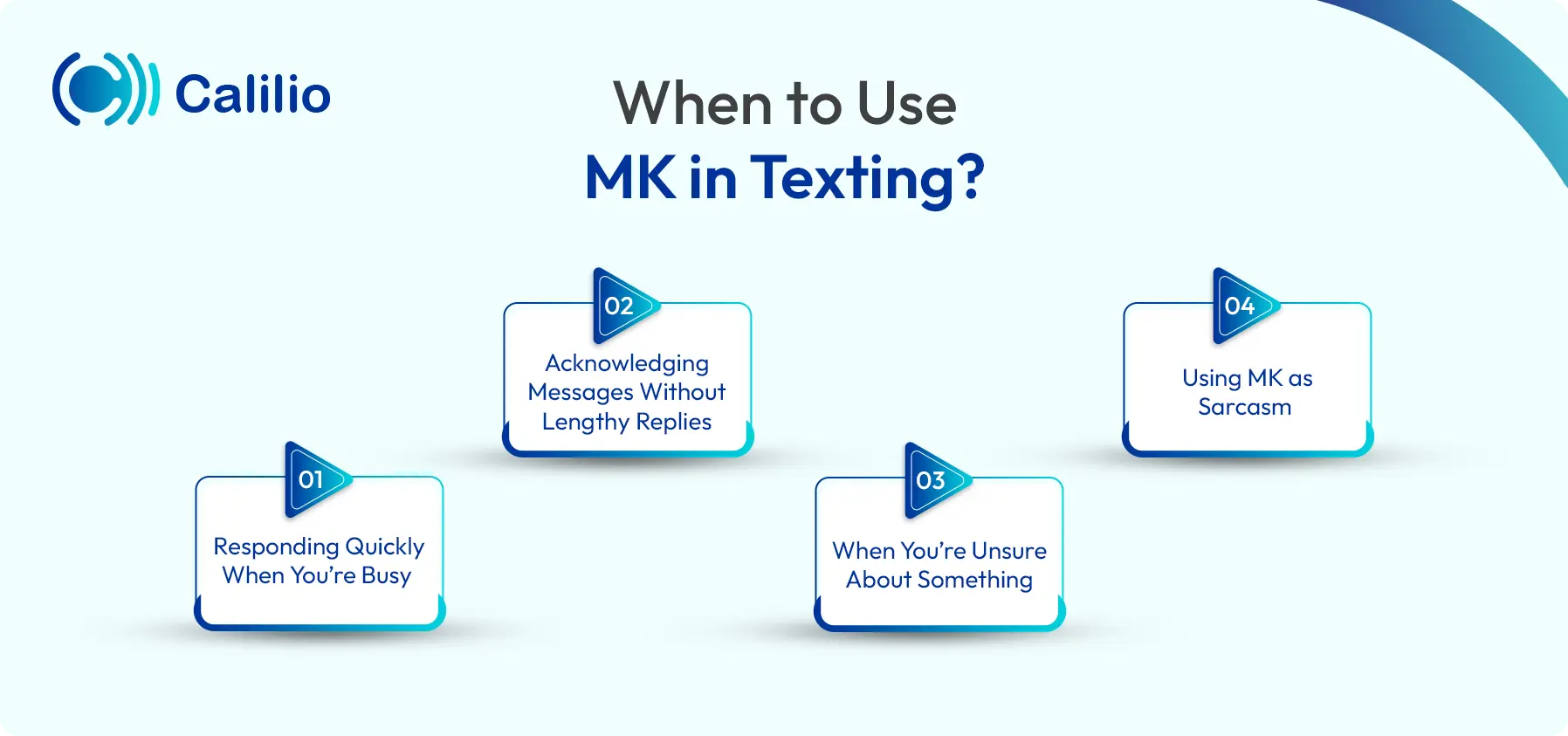 when to use mk in text messages