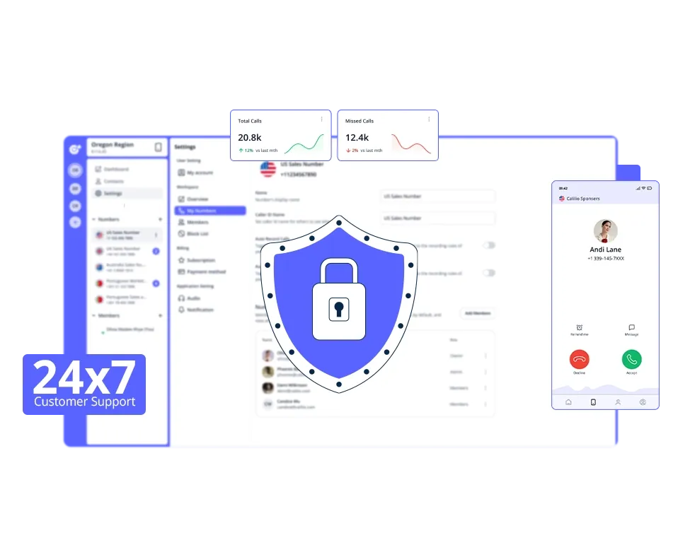 Display reason business choose calilio for 339 area code phone number
