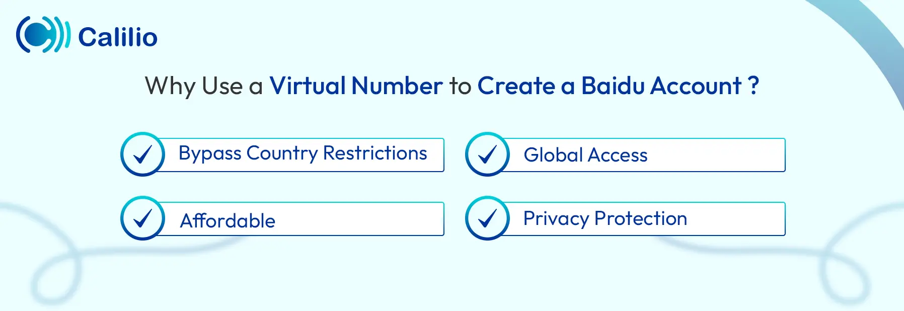 reasons to use a virtual number to create a baidu account