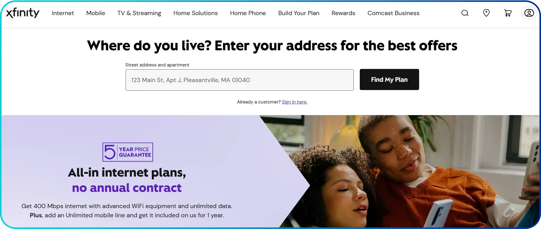 xfinity voice homepage
